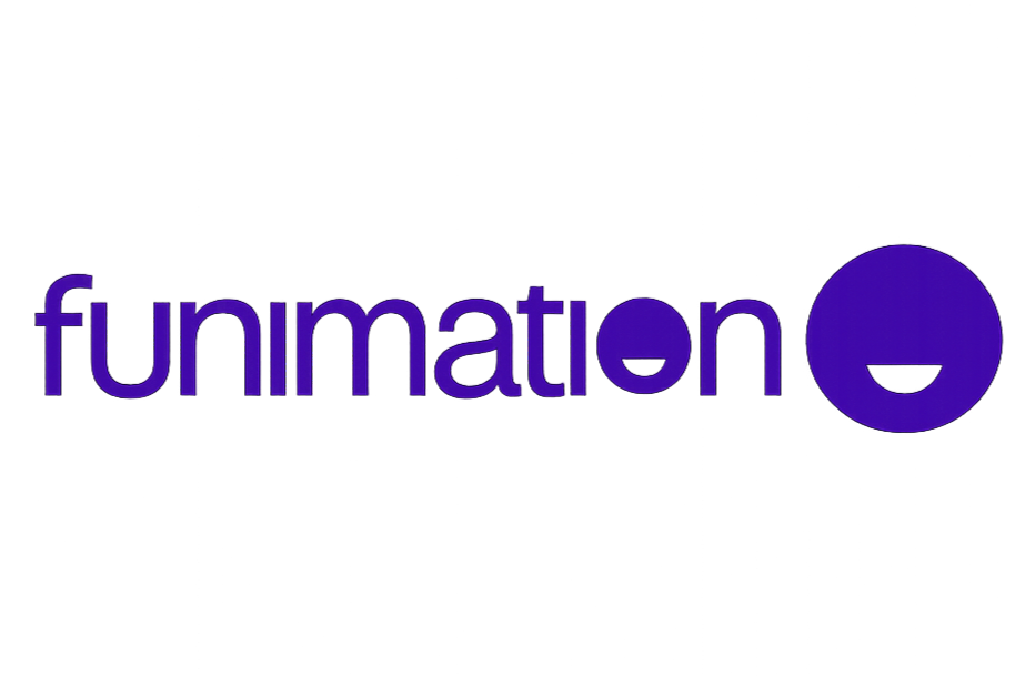 The Funimation logo with the word "funimation" in lowercase purple letters and a purple circle featuring a white half-smile on the right.