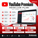 Embronic’s YouTube Premium Reseller highlights robust features tailored for both Individual and Family accounts. Explore the user-friendly dashboard, clear pricing options for packages of 100, 500, and 1000 credits, and experience how straightforward it is to start reselling YouTube Premium with Embronic.