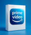 A Prime Video Reseller box, white with the blue Prime Video logo and curved arrow on the front, is perfect for resellers aiming to display trending streaming products.